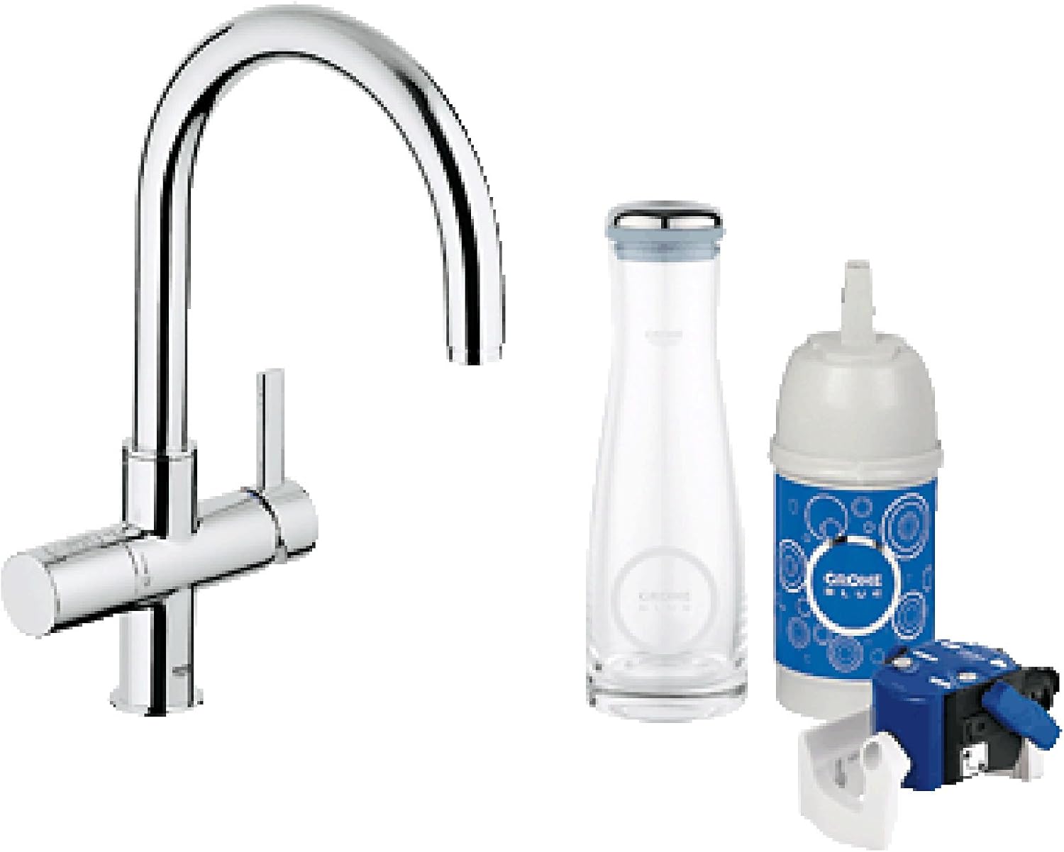 Grohe 31312000 Grohe Blue Pure Dual Function Kitchen Faucet Hot