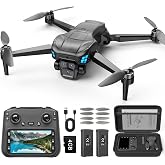 GPS Drone with 4K Camera for Adults, 4.5-inch Screen on Controller, 2 Batteries for 60-Min Flight Time, FPV RC Drone with Brushless Motor, GPS Auto Return, Foldable Quadcopter for Beginners