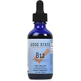 Good State Vitamin B12 Liquid Mineral Supplement | Vegan, Organic and Professional Grade B12 Vitamins Sublingual Liquid | Nano-Ionic for Optimal Absorption | 2 Fl oz Bottle