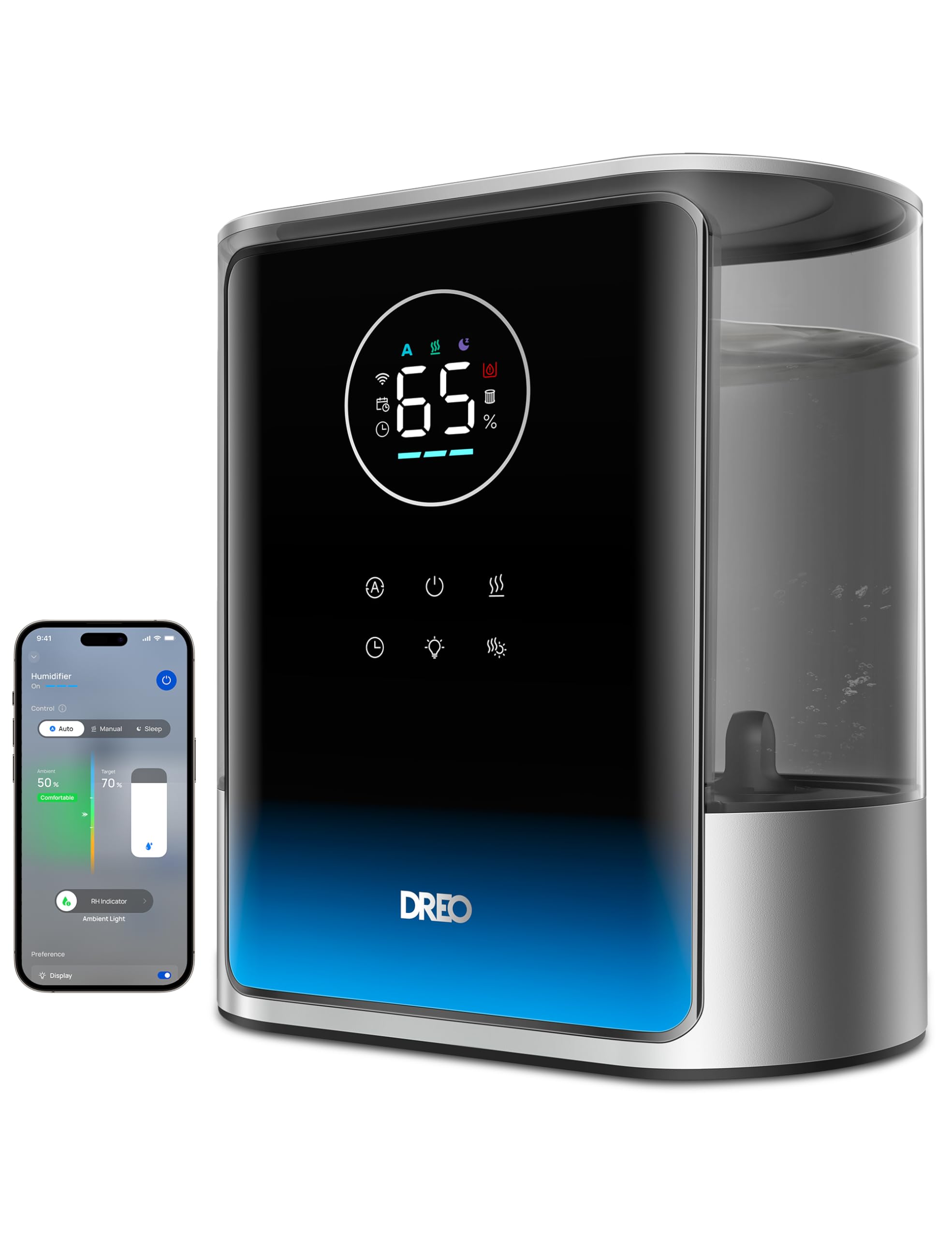 Photo 1 of ****MISSING COMMAND****VERY USED****
Dreo 8L Smart Humidifier Large Room 600ft², HM717S, 80H Runtime Supersized Warm and Cool Mist Humidifiers for Bedroom Baby, 28dB Quiet Air Humidifier for Plants Indoor, Home, Whole House, Silver