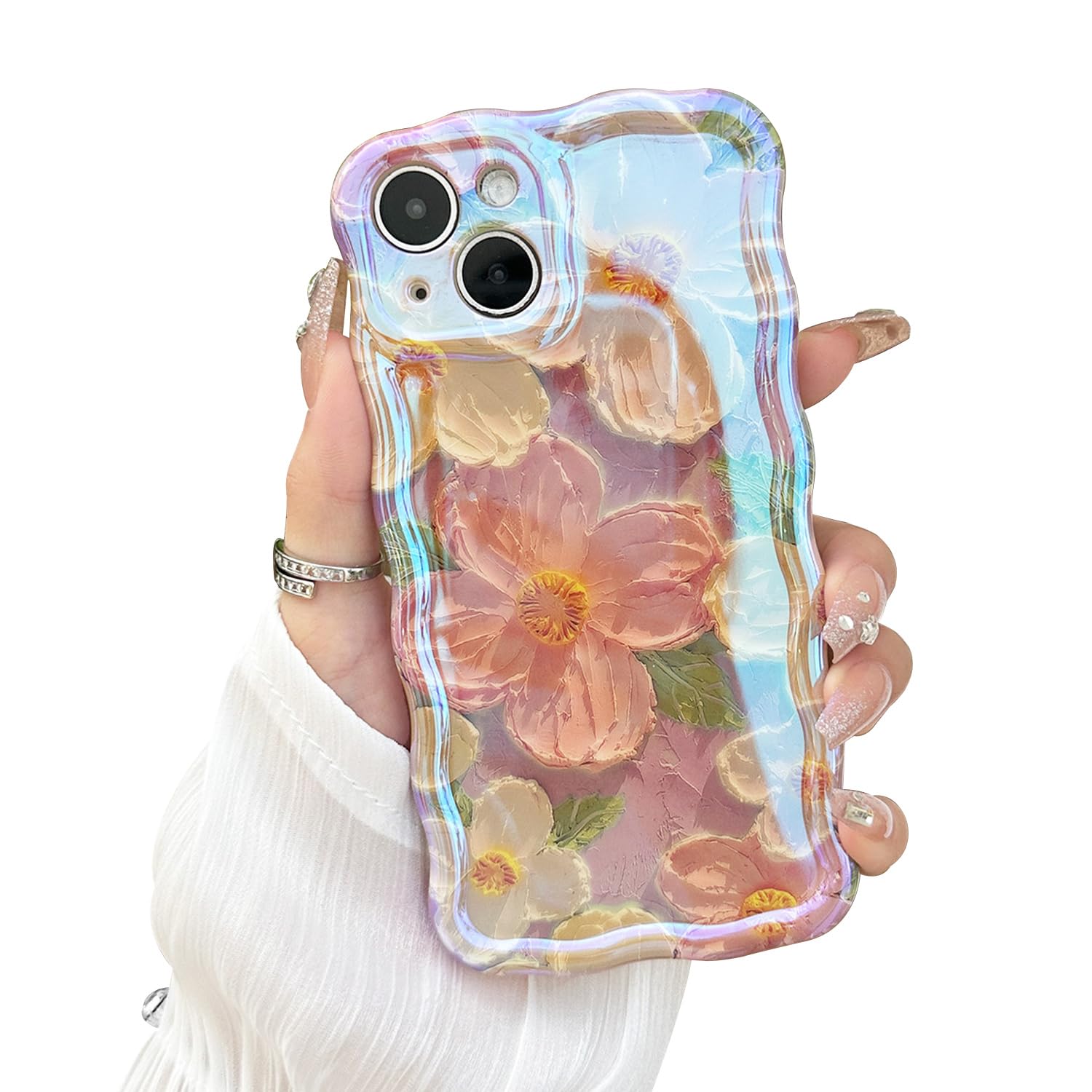 Sayoaho Designed for iPhone 13 Case for Women, Cute
