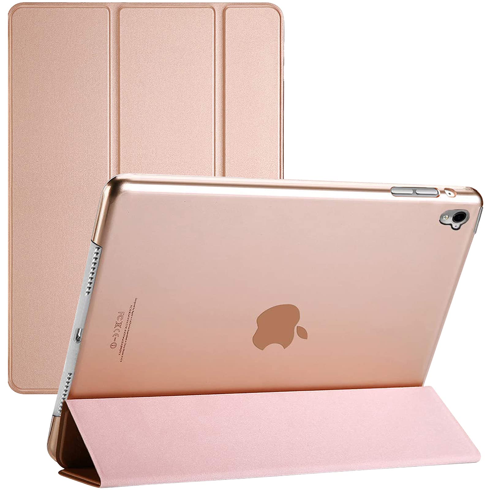 TechDealsUK Smart Case for iPad Pro 10.5 (2017) & Air 3 (2019) A2153, A2123, A2152,A1709, A1701 Magnetic Stand Cover with Automatic Wake/Sleep (Rose)