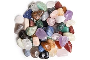 Digging Dolls: 2 lbs Tumbled Natural Brazilian Stone Mix - Medium - 1" to 1.5" Average Size - Perfect for Arts, Crafts, Gifts, Party Favors, Wire Wrapping and More!