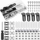 Coldairsoap 81Pcs Football Helmet Repair Kit for Baseball, Softball Helmet | Hockey Helmet Replacement Parts Including Visor Clips J Clips Screwdriver Chin Strap Adapter Maintenance Tools
