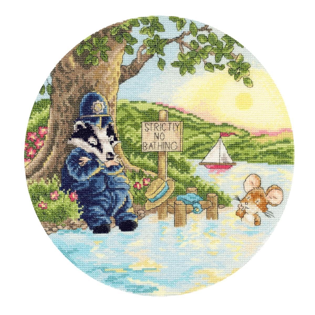 Bothy Threads Counted Cross Stitch Kit - Strictly No Bathing