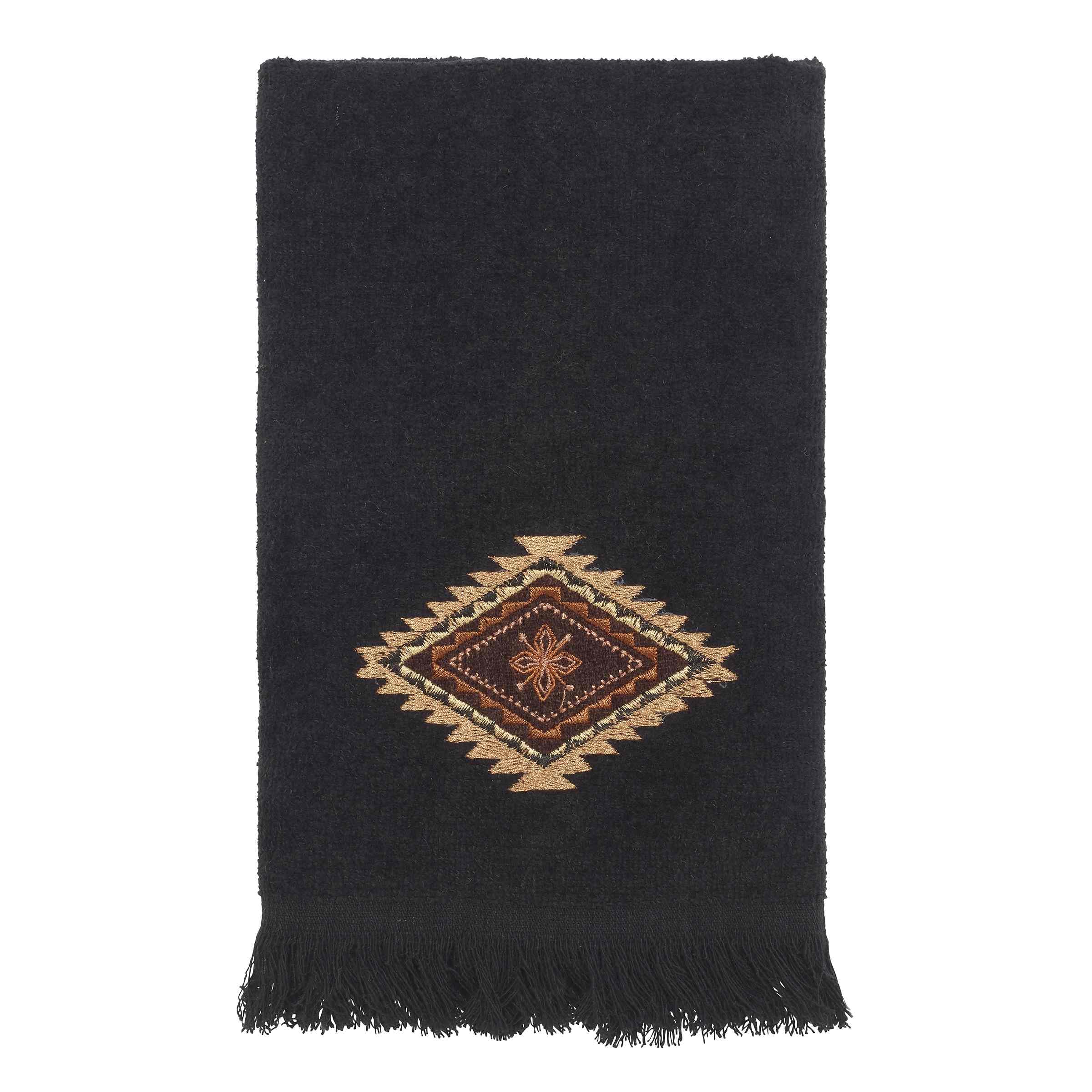 Avanti Linens Mojave Fingertip Towel, Black 18.00" x 11.00"
