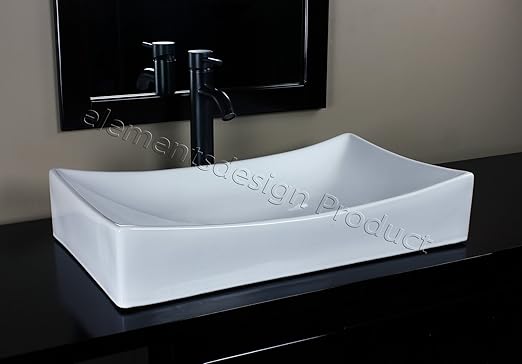 Bathroom White Ceramic Porcelain Vessel Sink 7235e3 Oil Bronze