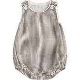 Kuriozud Unisex Newborn Baby Boy Girl Summer Clothes Sleeveless Bubble Romper Jumpsuit Overall Shorts Infant Clothing