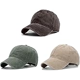 HH HOFNEN Men Women Washed Distressed Twill Cotton Baseball Cap Vintage Adjustable Dad Hat