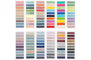 ELII 2400Pcs Sticky Tabs for Annotating Books,Morandi Book Tabs for Binders,Page Markers Clear Sticky Notes, Writable and Repositionable Book Flags Strip Index Tabs,Page Tabs (morandi-2400pcs new)