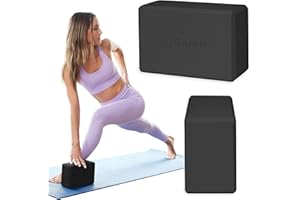 Gaiam Yoga Block - Supportive Latex-Free Eva Foam - Soft Non-Slip Surface with Beveled Edges for Yoga, Pilates, Meditation - Yoga Accessories for Stability, Balance, Deepen Stretches