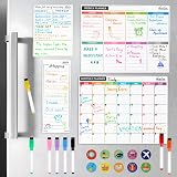 Feela 4 Pack Magnetic Whiteboard Calendar Set for Fridge with 8 Markers view 7