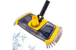 POOLAZA Pool Vacuum Head, 14'' Weighted Pool Vacuum Head with Bottom & Side Brushes, 1-1/4'' 1-1/2'' Swivel Hose Connection, Professional Pool Vacuum Heads for Inground Pools & Above Ground Pools