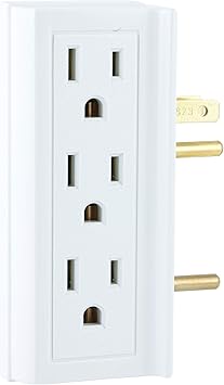 GE 6 Outlet Side Access Outlet Adapter Wall Tap, Turn 2 Outlets Into 6, 3 Prong Outlets on Both Sides, Indoor Rated, UL Listed, White, 54543 - Electrical Multi Outlets - Amazon.com