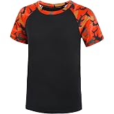 Roadbox Boys UPF 50+ Swim Shirt, Sun Protection Short Sleeve Rash Guard | UPF 50+ UV protection. Sizes 5T-16. Lightweight breathable fabric. Quick-dry comfort. Fun prints for swim, surf and fishing.