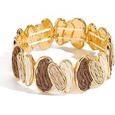 Coiris Raffia Bangle Bracelets for Women Boho Handmade Chunky Bracelet Bohemia Statement Raffia Bracelet For Women