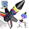 lakebyin Rocket Launcher for Kids - Electric Flying Model Rocket with Parachute Recovery - Eco-Friendly Rocket Toy with Unlimited Re-Launch - Great Birthday Gift