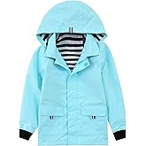 Hiheart Boys Girls Waterproof Hooded Jackets Cotton Lined Rain Jackets