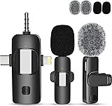2 Pc Mini Microphone,Wireless Lavalier Lapel