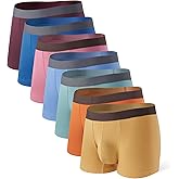 DAVID ARCHY Mens Trunks Underwear Soft Breathable Rayon Made from Bamboo for Men No Fly Pouch 4-Pack