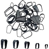 UNICRAFTALE 50pcs 5 Sizes Black Stainless Steel Snap On Bails Ice Pick Pinch Clasp Connector Findings for 7-13mm Pendant Necklace Jewelry Making