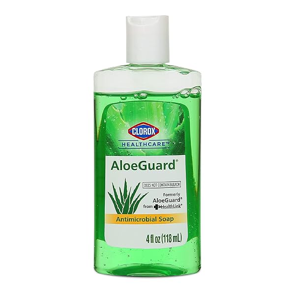 CLOROX HEALTHCARE ALOEGUARD SOAP 4 OUNCES MINI HAND SOAP FOR CLEAN HANDS ON THE GO, ALOE VERA INFUSED HAND SOAP FOR EVERYDAY USE TO KEEP HANDS CLEAN, 4 OZ HANDSOAP