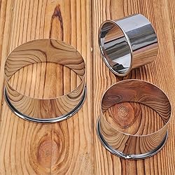 3Pack Round Cookie Biscuit Cutter Set, Stainless