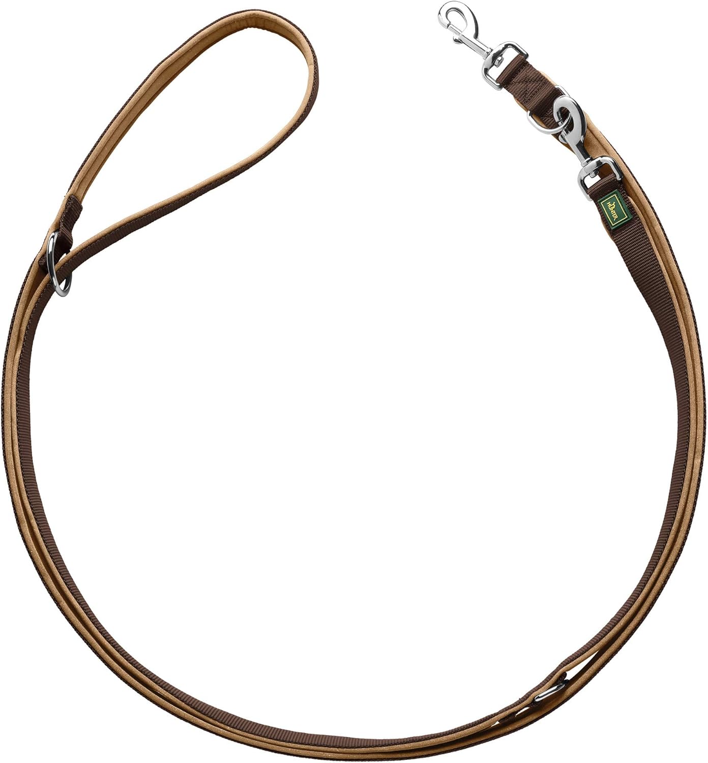 HUNTER Training leash Neoprene 10/200 brown/caramel, nylon, neoprene, 100 x 74 x 12 cm