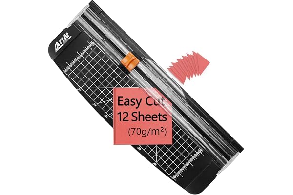 ArtAt A4 Portable Paper Cutter: 12 inch Paper Trimmer Scrapbooking Tool for Photo Gift Cards Kraft Paper Label and Coupon wit