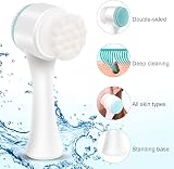 XZYZYW 2-in-1 Facial Cleansing Brush Silicone Manual Deep Clean Skin Exfoliate view 7