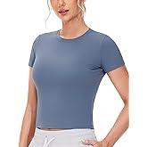 THE GYM PEOPLE Women's Workout Tops Short Sleeve Slim Fit Breathable Athletic Yoga Running Casual Basic Tee Shirts
