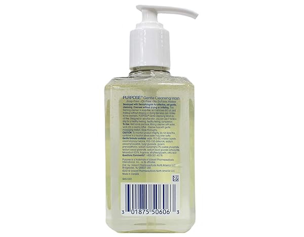 PURPOSE GENTLE CLEANSING WASH FOR ALL SKIN TYPES, GENTLE AS SOAP, REMOVES DIRT, OIL, AND MAKEUP WITHOUT OVER-DRYING, PUMP BOTTLE, 6 FLUID OUNCE
