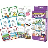 Junior Learning JL217 Comprehension Flashcards Medium | Includes 162 cards covering fact or opinion, cause and effect, and inference for fast reading recall and guided learning