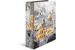 HERMA Lever Arch File Trend Cities with Rome Motif, A4, 70 mm Spine, with Inner Print, 1 Folder