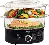 BELLA Two Tier Food Steamer 7.4 QT Auto Shutoff Stackable Baskets view 1
