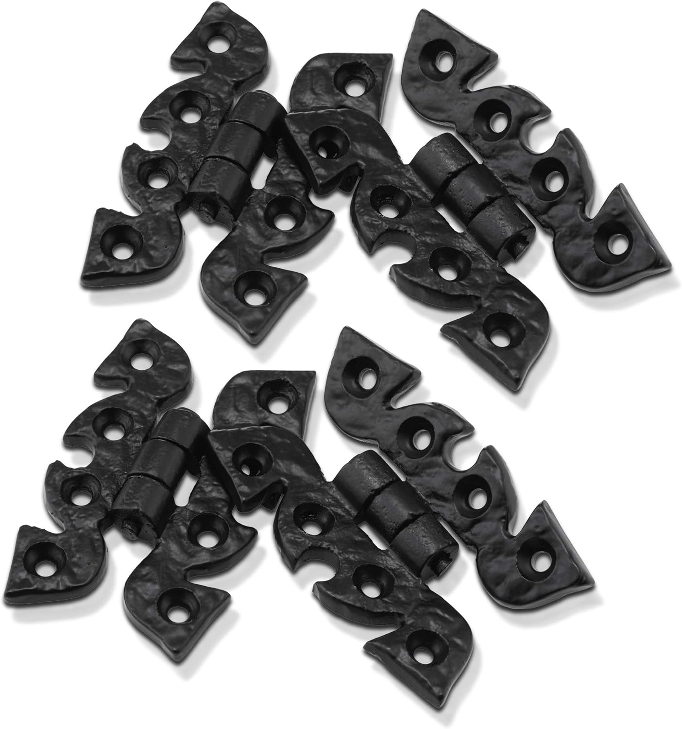 XFORT® 2 works Black Butterfly Hinges With Rustic Ornate Design, Cabinet and Cupboard Hinge, Small Decorative Antique Door Furniture