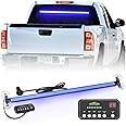 XRIDONSEN 35 inch Traffic Advisor Light Bar 144 LED Blue Emergency Warning Flashing Safety Interior Windshield Strobe Lights w/Directional Arrow for Police Firefighter Ambulance Vehicles Trucks
