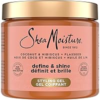 SheaMoisture Coconut & Hibiscus Define & Shine Styling Gel Define & Shin Hydrates and Holds Your Style All Day, Infused With