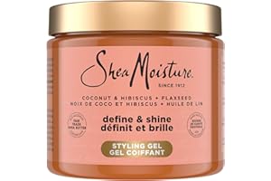 SheaMoisture Coconut & Hibiscus Define & Shine Styling Gel Define & Shin Hydrates and Holds Your Style All Day, Infused With 