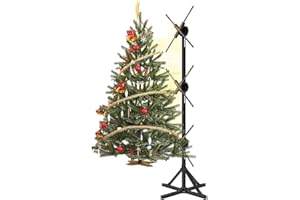 EBZ 3d Splicing Holographic Display Fan 22'' 3 Pcs With Stand Set 3dhologramFan Led Projector Christmas Tree, With Wifi & Bluetooth, App And Remote Control, for Halloween Party Events Holographic Light