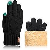 JUNRUI Winter Thermal Gloves Upgraded Touch Screen Warm Fleece Lining for Cold Weather for Men Women
