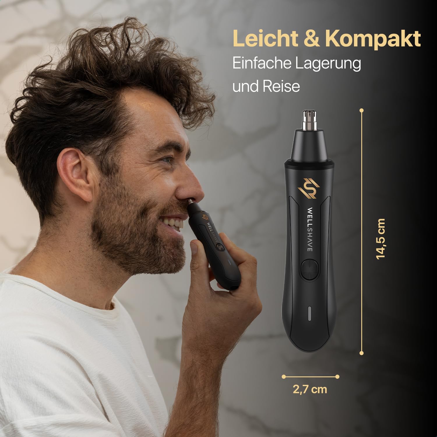 Wellshave 2 in 1 Nasenhaartrimmer - Augenbrauen- und Ohrhaartrimmer - Nasenhaarschneider - Nasenhaarentferner - Nasentrimmer - Ohrhaarentferner - Nasenrasierer 6