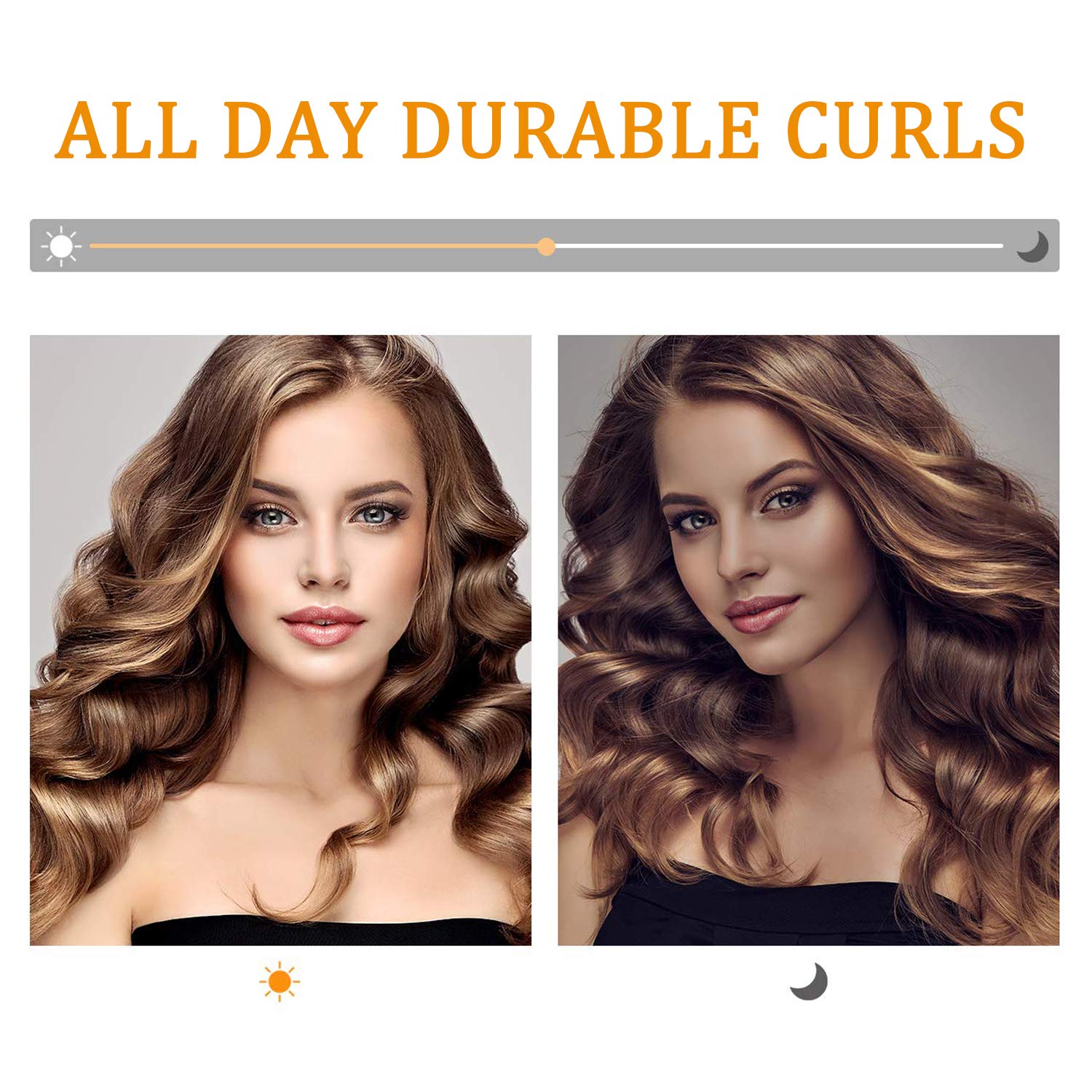 Hair Wand 1 Inch Curling Irons with Temperature Control Tourmaline Ceramic PTC Heating Curling Wand for All Hair Type, Dual Voltage, Included Heat Protective Glove Black by PARWIN PRO: Beauty