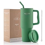 WOOVO Forest Green 40 oz Tumbler with Handle and