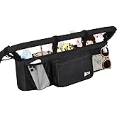 ZZM Double Stroller Organizer for Bob Duallie and Baby Jogger City Mini GT2, Double Baby Stroller Accessories with 2 Cooler P