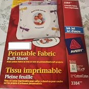 Avery Printable Fabric for Inkjet Printers, White, 5 Pack - 03384 ...