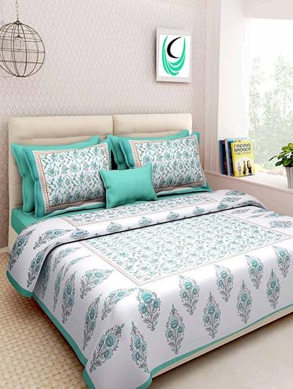 Bombay Spreads Cotton Traditional Prints Bed Spread (Multicolour)
