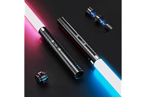 TQQALCYS Lightsaber, Dueling Light Saber, 15 RGB Colors 4 Modes Type-C Rechargeable Sword with Alloy Hilt, Light Sabers for Kids Birthday Party Cosplay Halloween Christmas, 2PCS