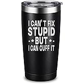 ARIABLE Funny Police Officer Gifts for Men, Retirement, Law Enforcement, Academy, Graduation Gifts for Cops, 20oz Engraved Tumbler, Black