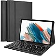 ProCase for Galaxy Tab A8 10.5 Inch 2022 Keyboard Case SM-X200 X205 X207, Protective Cover Case with Detachable Wireless Keyboard for Galaxy Tab A8 10.5" 2022 –Black
